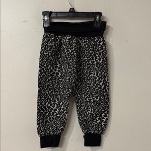 Kardashian Kids Black and White Leopard Joggers